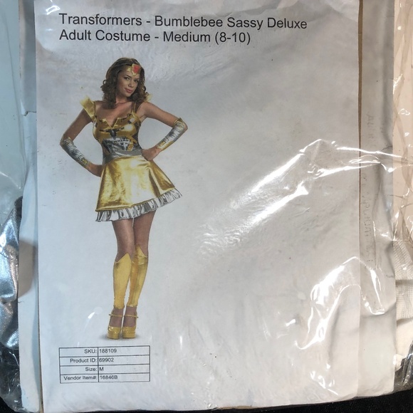 Women’s Transforners Sassy Bumblebee costume Size medium 6 to 10 - Picture 1 of 6